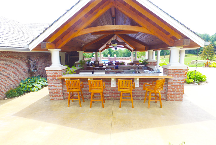 Pool house designs with hotsell outdoor kitchen